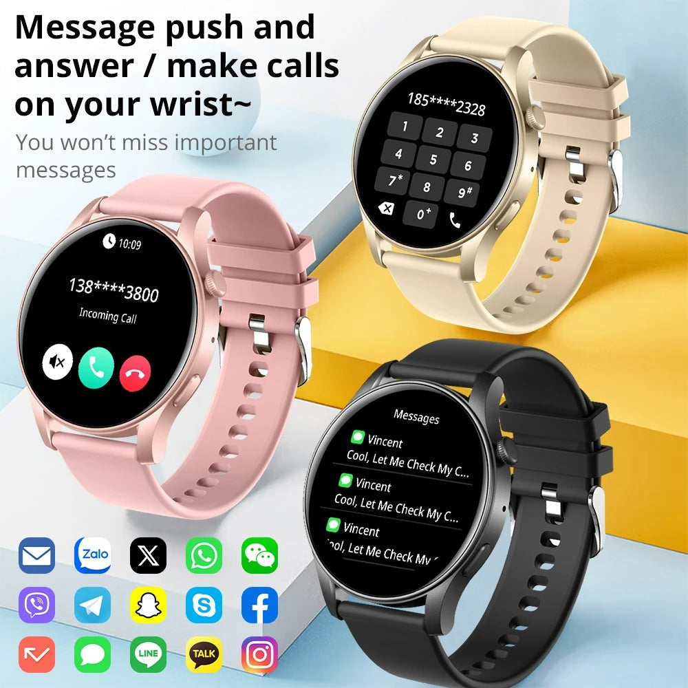 ჭკვიანი საათი Bluetooth-ით დარეკვისა და WhatsApp შეტყობინებების ფუნქციით Colmi V73 ჭკვიანი საათი
